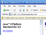 Internet Explorer Information Bar And Javadocs
